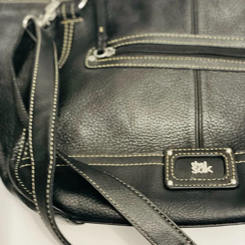 The SAK Black Leather Shoulder or Crossbody Bag - Picture 5 of 8